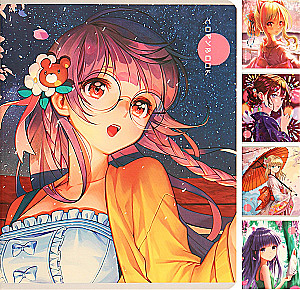 Notebook - Anime, A5, 48 sheets, grid, assorted