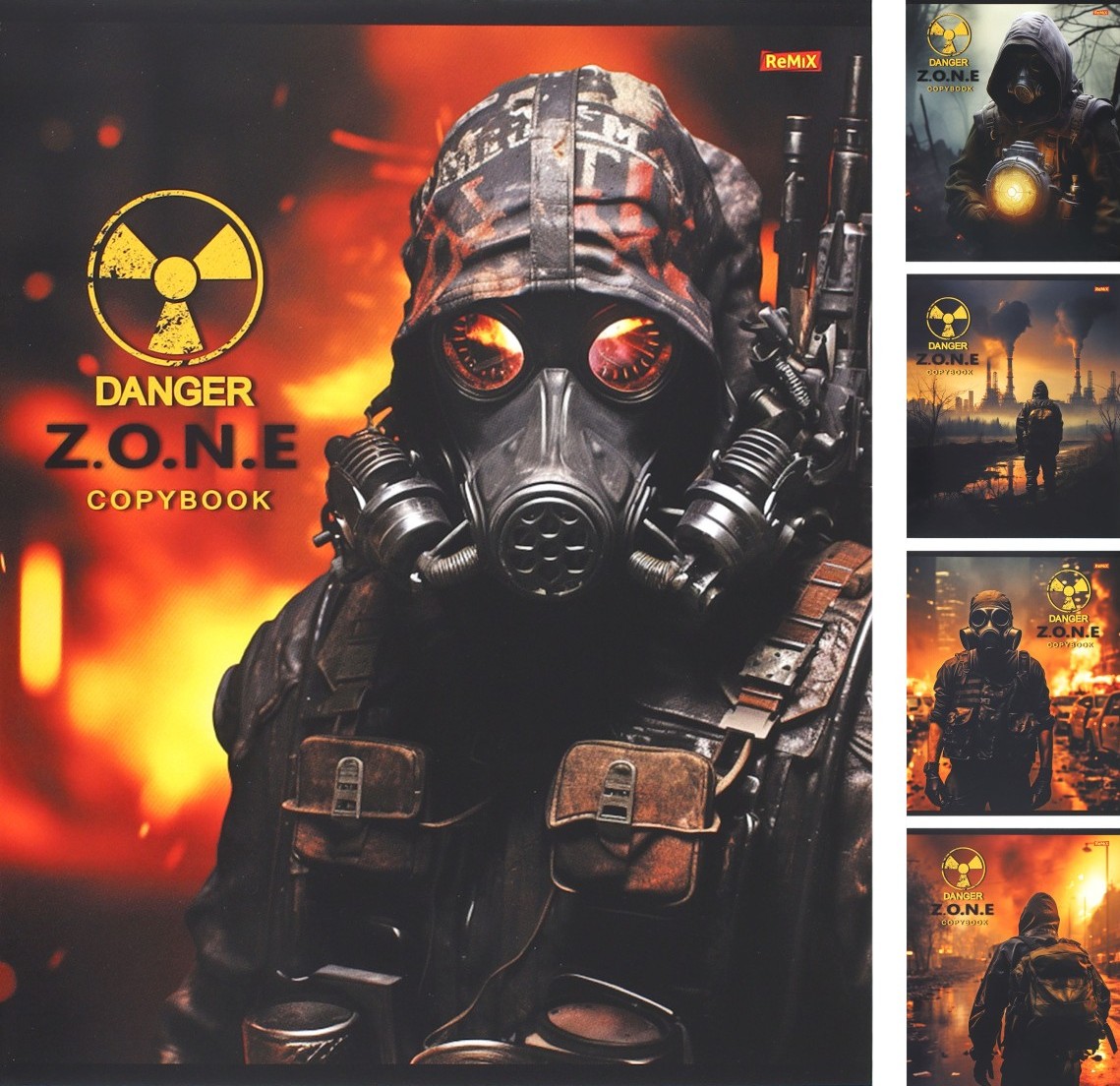 Notatnik - Atmosfera postapokalipsy, A5, 48 kartek, kratka, w asortymencie