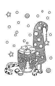 Zeit für Hygge. Mini-Malbuch-Anti-Stress für Kreativität und Inspiration