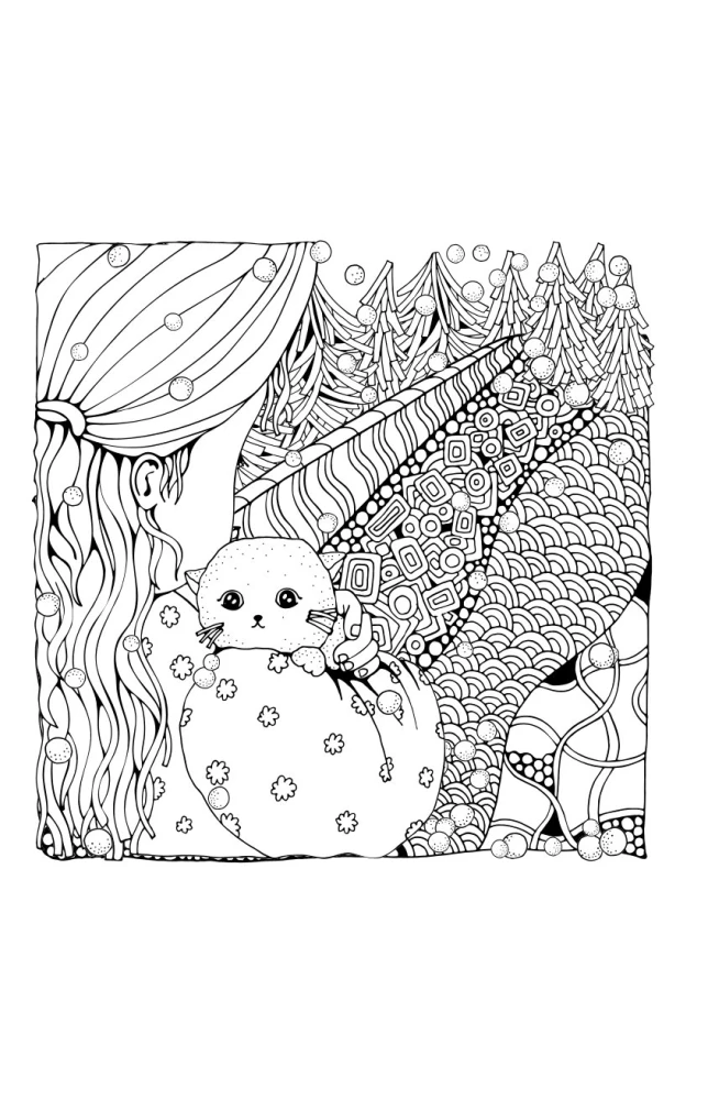 Zeit für Hygge. Mini-Malbuch-Anti-Stress für Kreativität und Inspiration