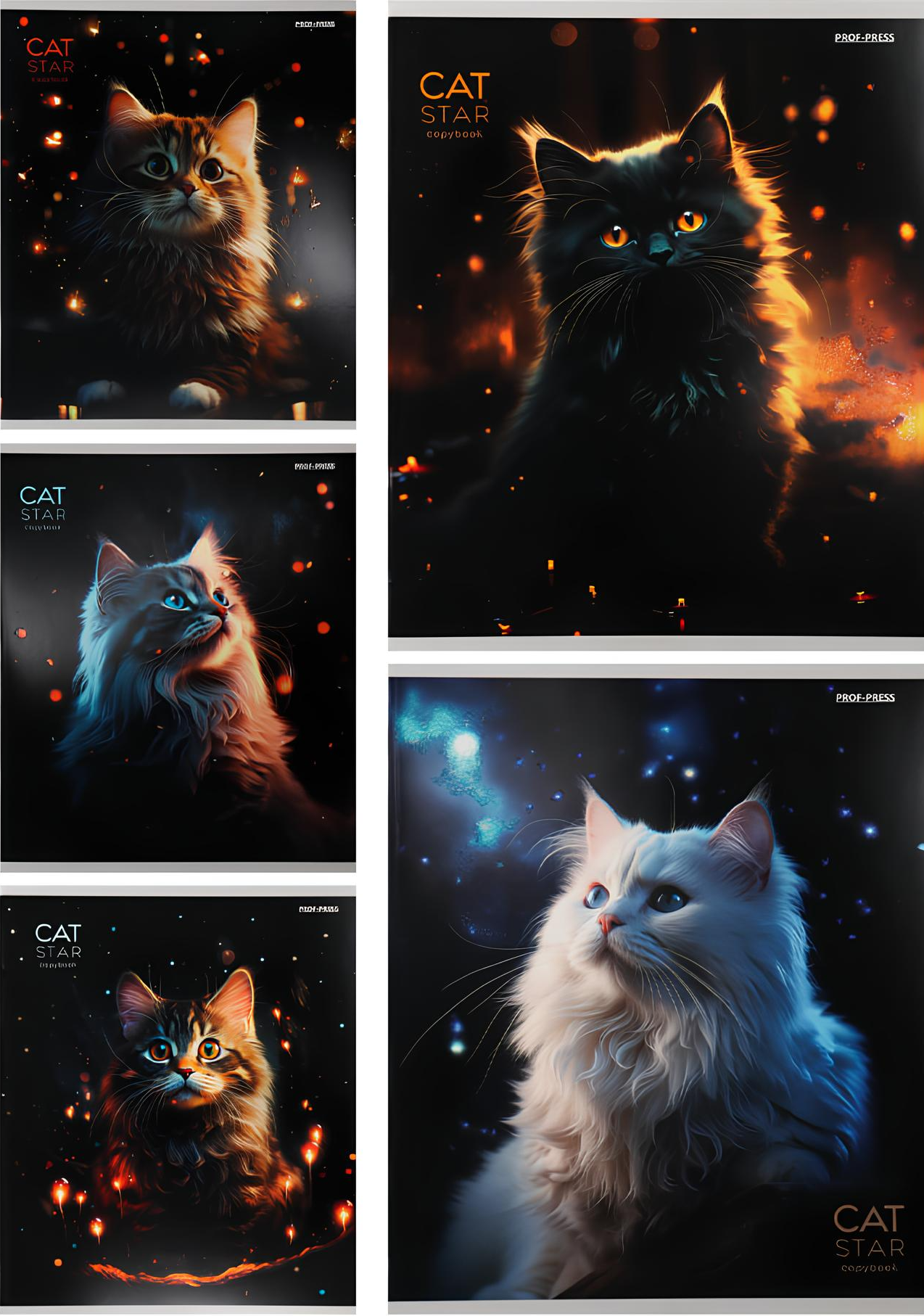 Zeszyt - Kotki i ogniki, A5, 48 kartek, w asortymencie