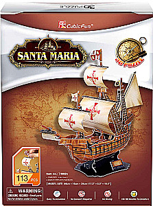 3D puzzle - Statek. Santa Maria. 113 elementów