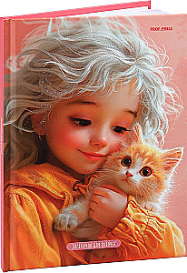 Diary for Girls - Girl and Red Cat, A5, 64 Sheets