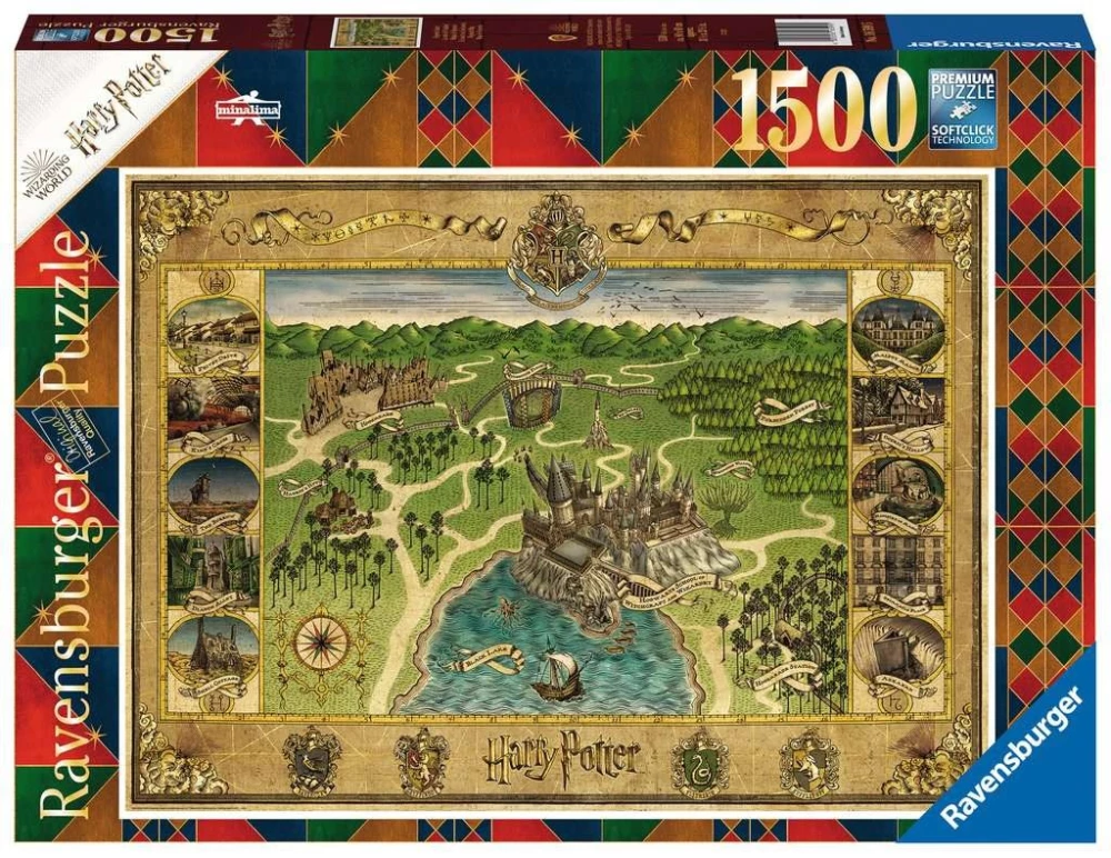 Puzzle of the Hogwarts Map. 1500 pieces