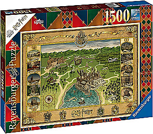 Puzzle of the Hogwarts Map. 1500 pieces