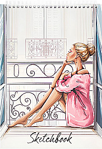 Skizzenbuch - Mädchen am Fenster, 40 Seiten