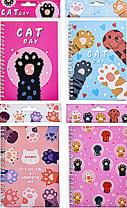 Notepad - Paws, 40 sheets, grid, assorted