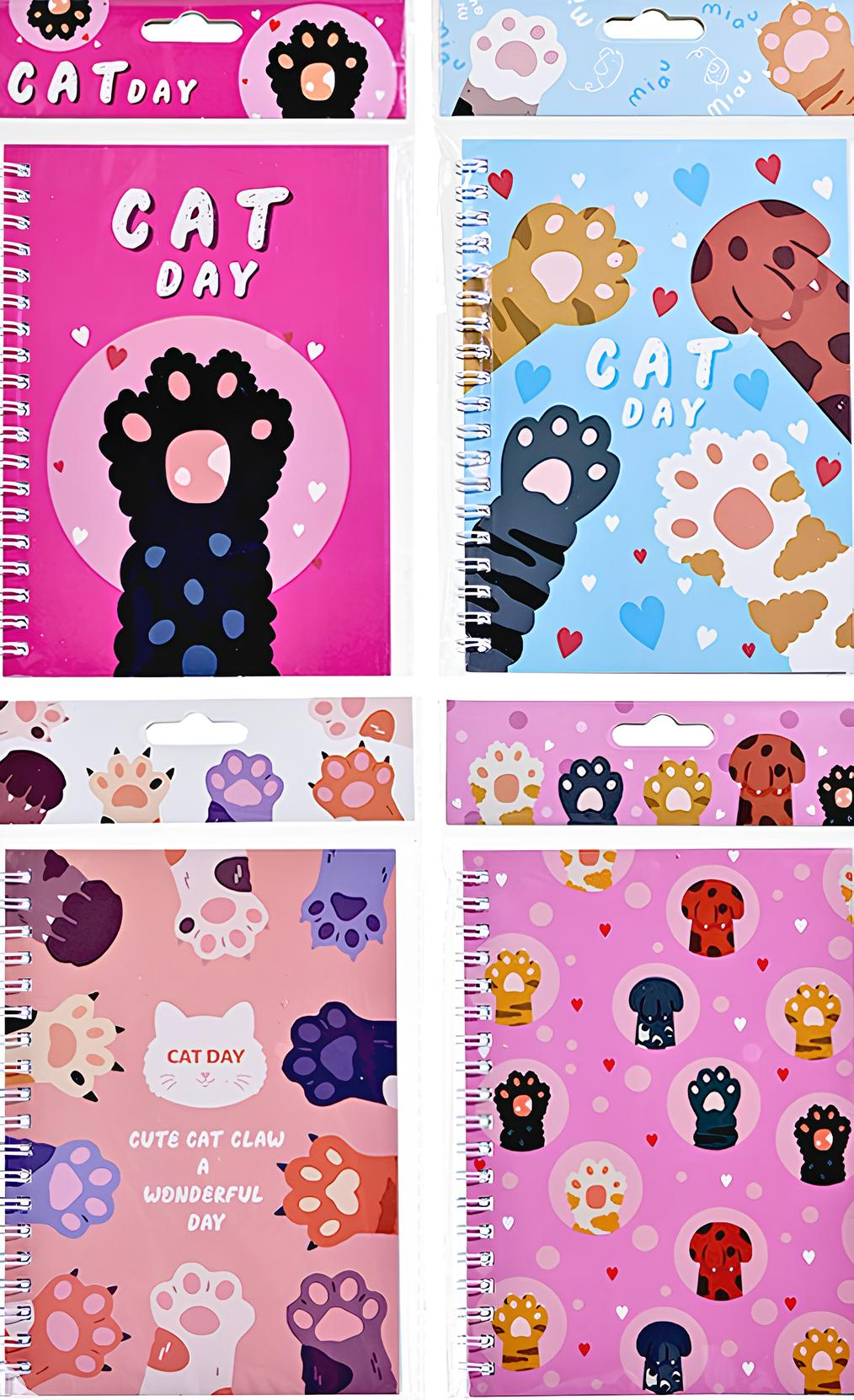 Notepad - Paws, 40 sheets, grid, assorted