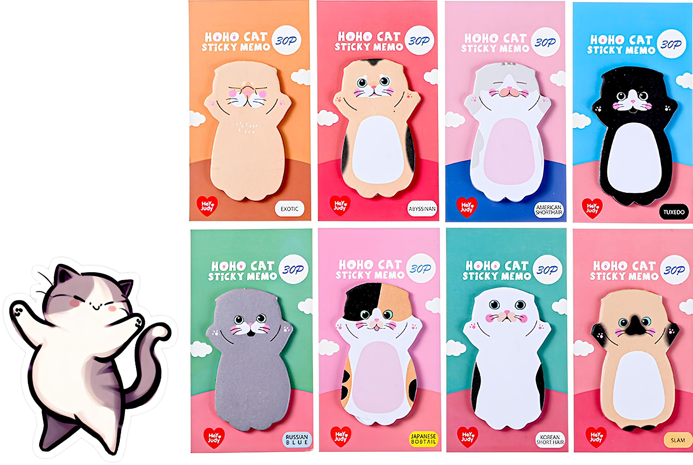 Stickers for notes - Paws, assorted