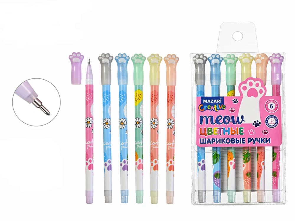 Ballpoint Pen Set - Paws, Colored