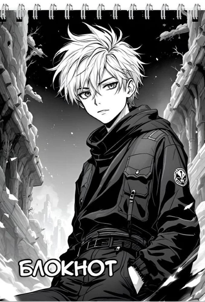 Notizblock - Anime, A6, 40 Blatt, kariert, sortiert