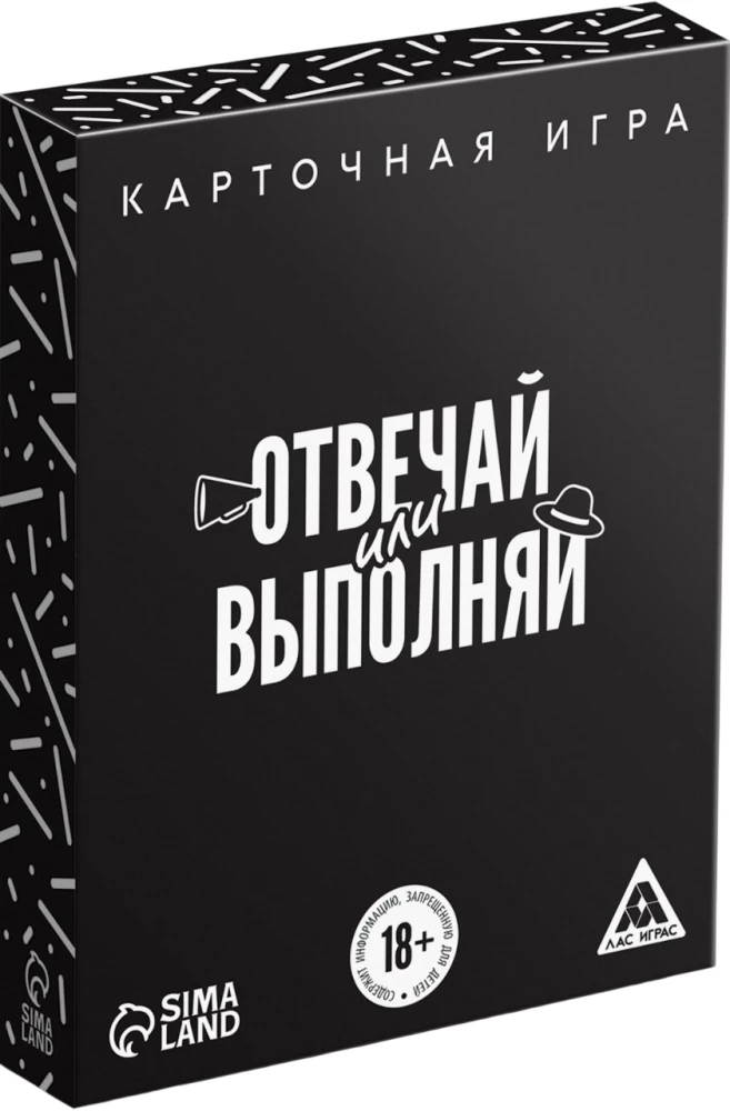 Gra karciana na stół - Odpowiadaj lub wykonuj, 18+