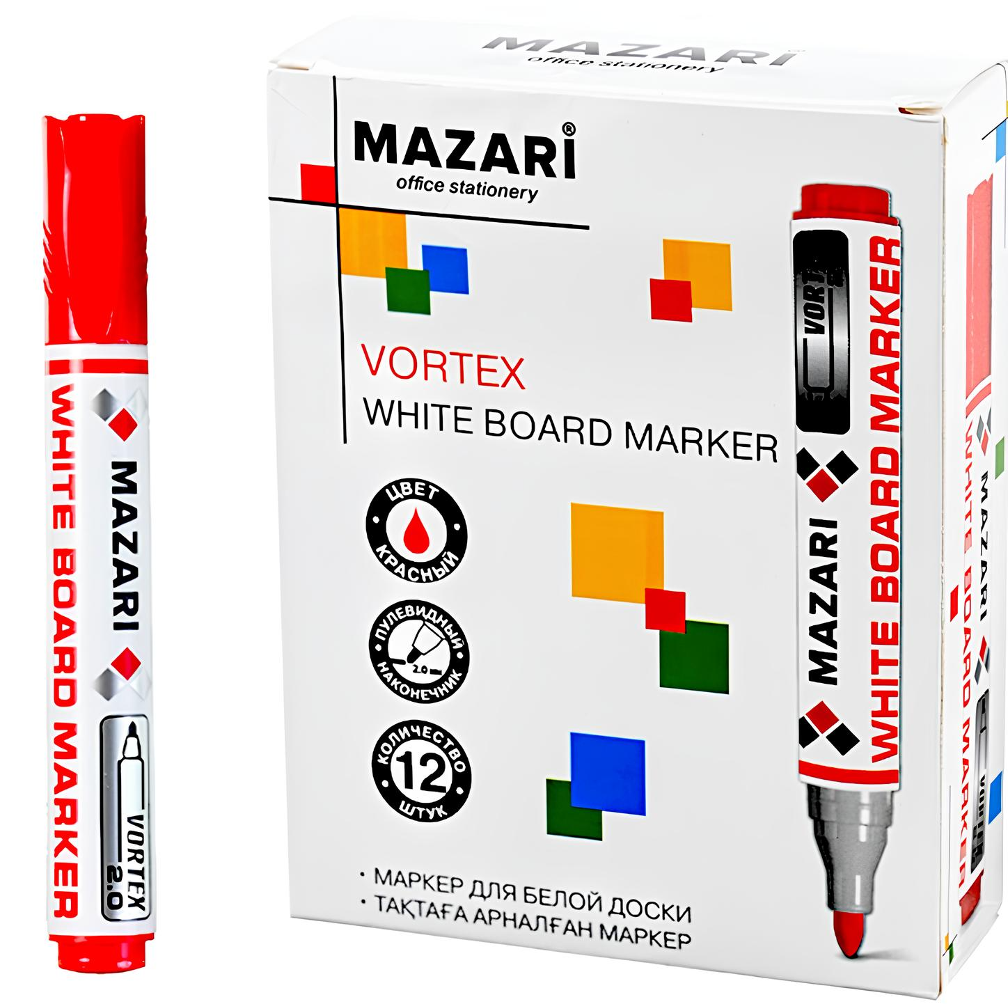 Marķieris baltajai tāfelītei - Vortex, sarkans