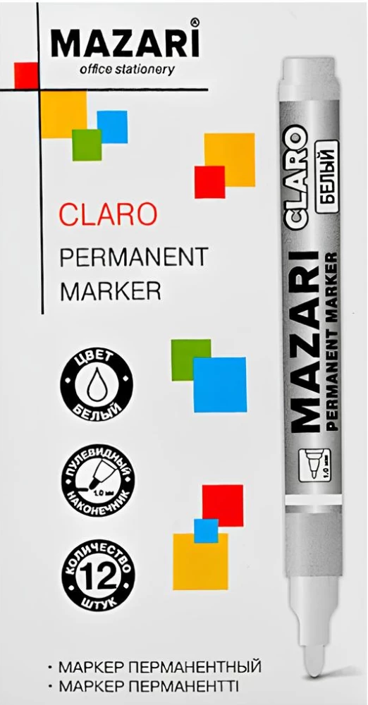 Marker permanentny - Claro, biały