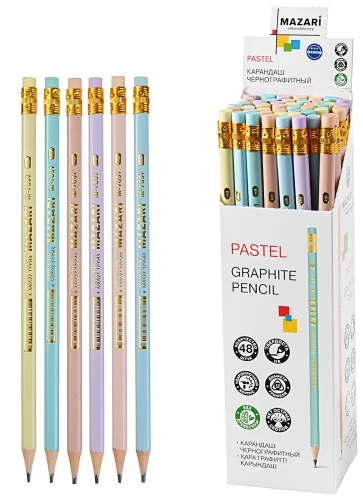 Bleistift aus Graphit - Pastell, in assortierten Farben