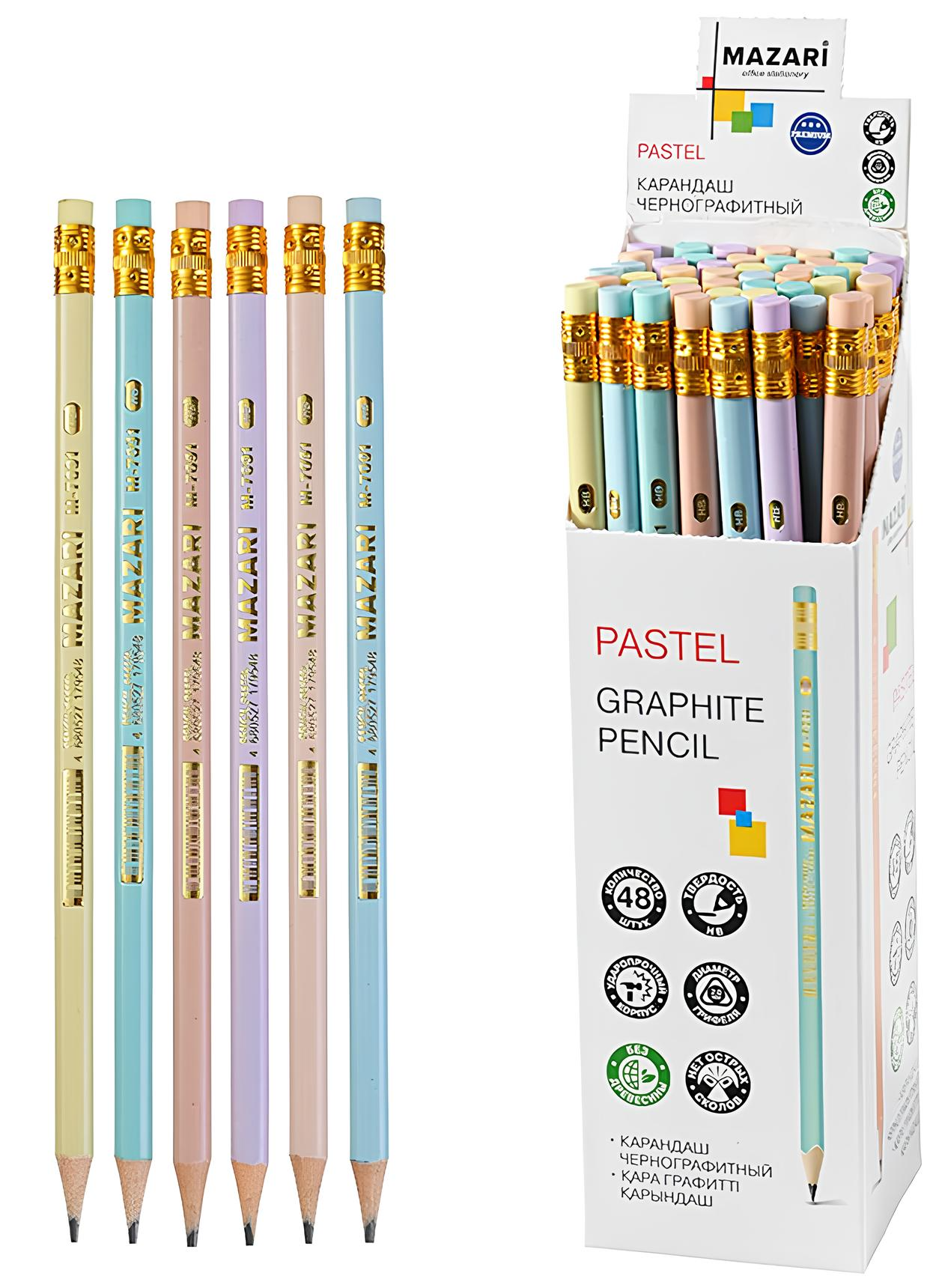 Zīmulis melnā grafīta - Pastel, dažādībā