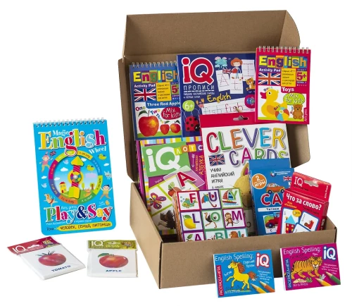 Package. Large set of IQ games for learning English. Level 1