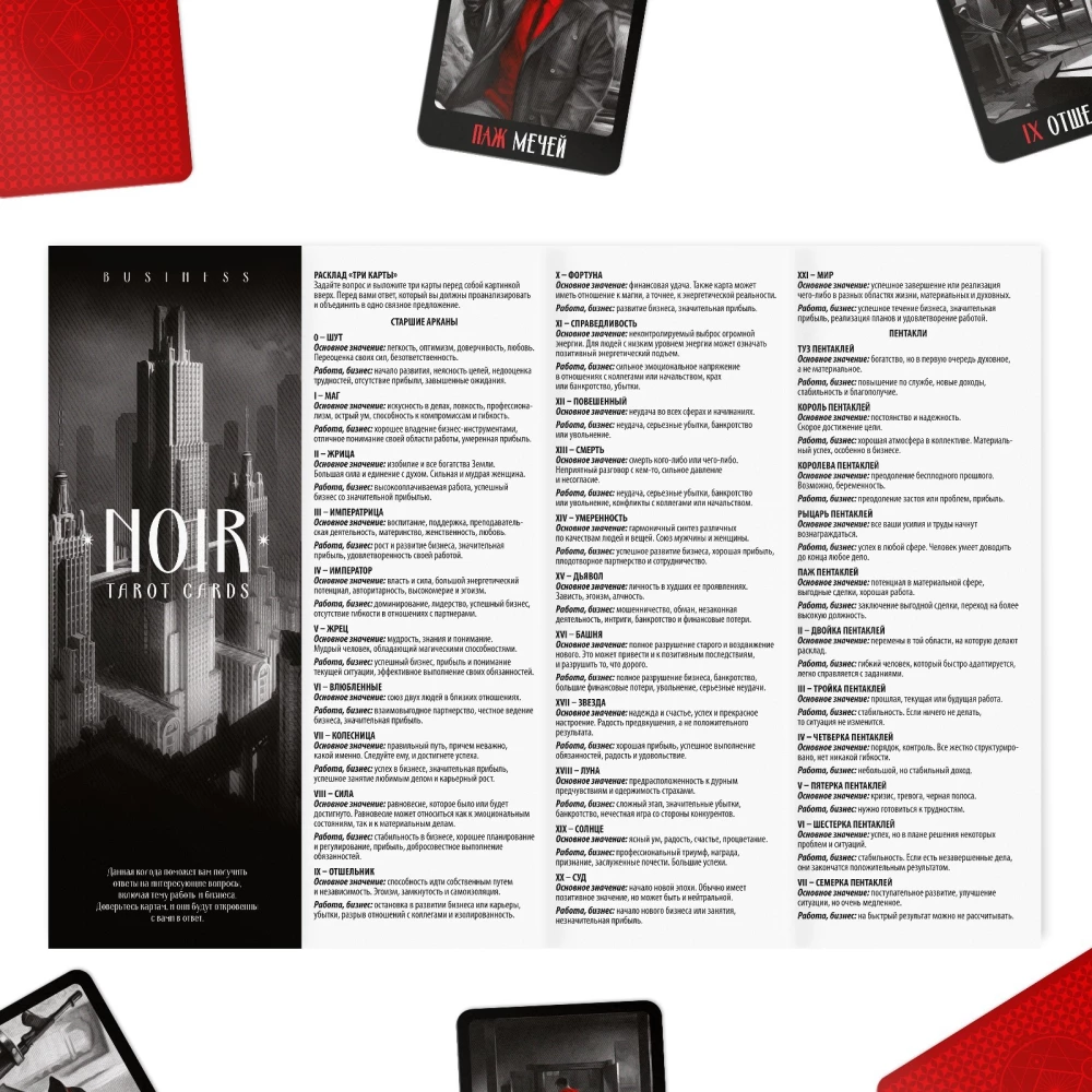 Tarotkarten - NOIR, 78 Karten