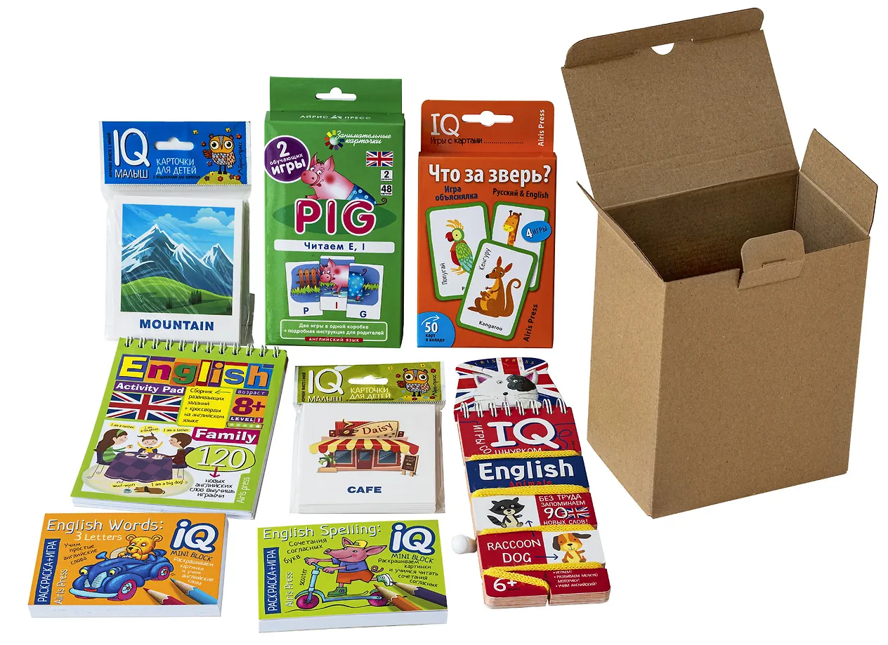 Paket. Mini-Set IQ-Spiele zum Englisch Lernen. Niveau 2