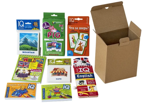 Paket. Mini-Set IQ-Spiele zum Englisch Lernen. Niveau 2