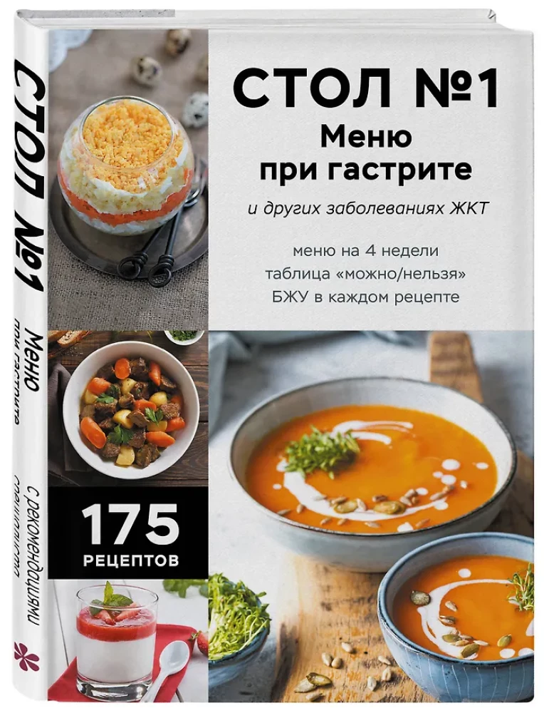 Стол №1. Меню при гастрите и других заболеваниях ЖКТ. С рекомендациями специалиста