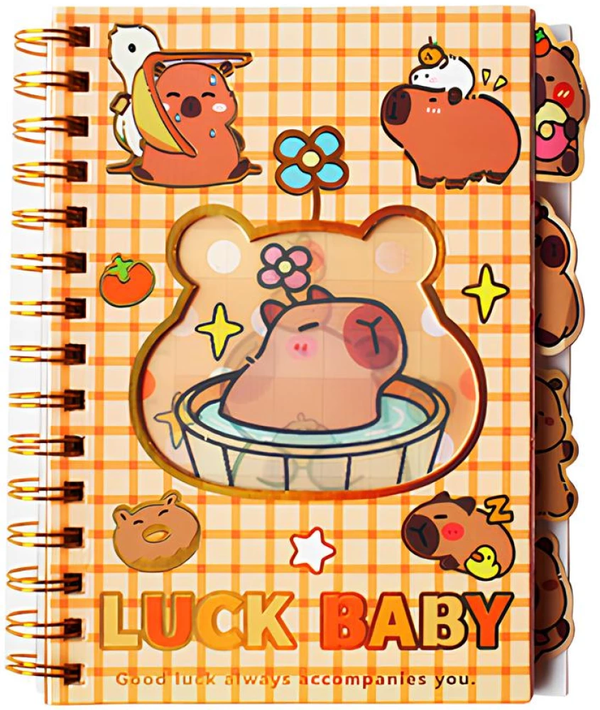 Notepad - Capybara, 100 sheets, grid, assorted