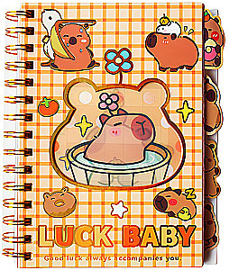 Notepad - Capybara, 100 sheets, grid, assorted