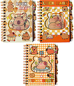 Notepad - Capybara, 100 sheets, grid, assorted