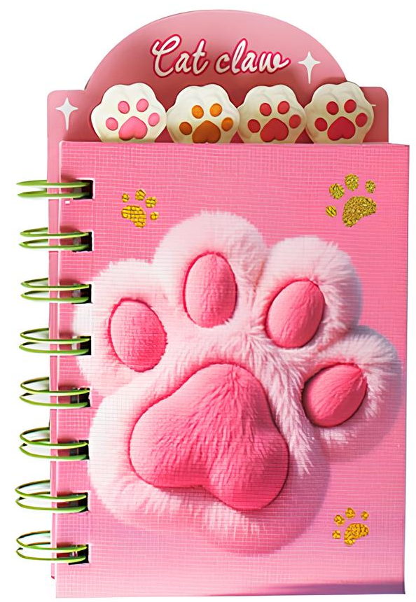 Notebook - Paw, 80 sheets, lined, assorted