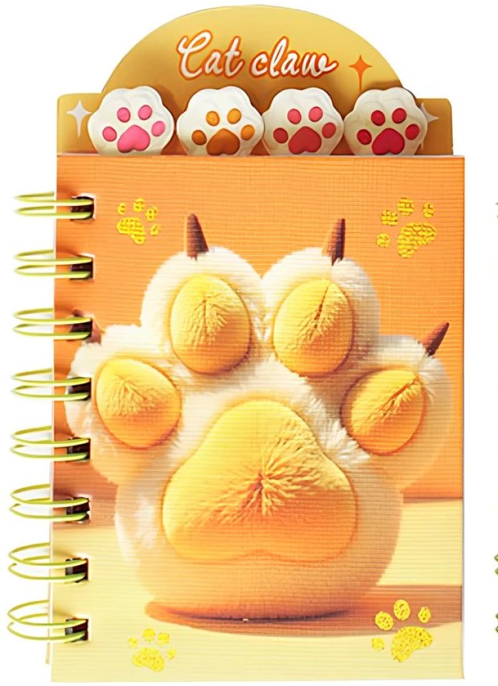 Notebook - Paw, 80 sheets, lined, assorted