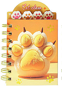 Notebook - Paw, 80 sheets, lined, assorted