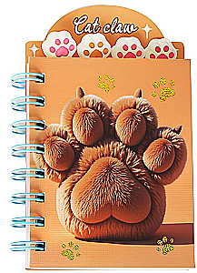 Notebook - Paw, 80 sheets, lined, assorted