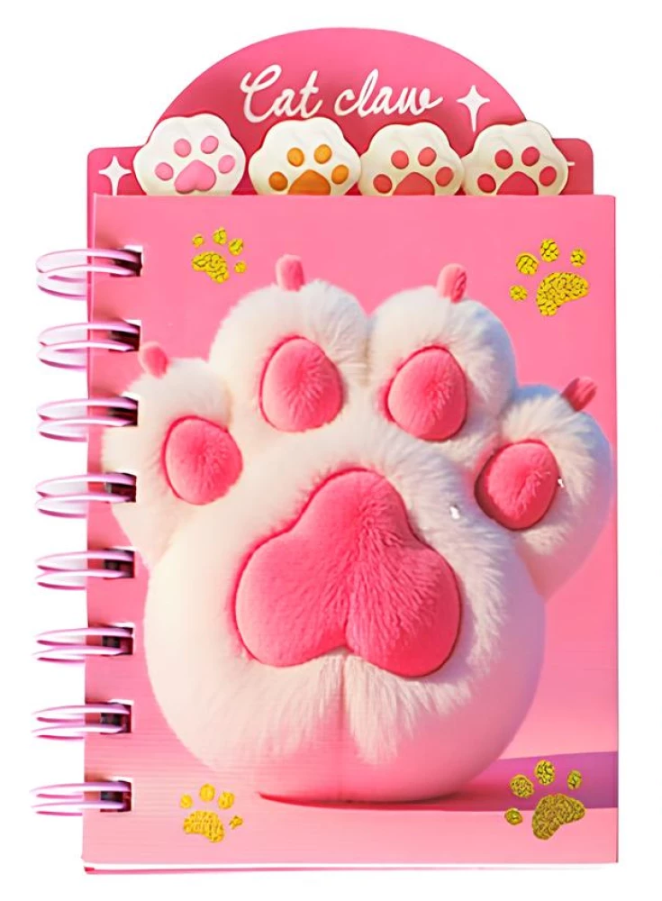 Notebook - Paw, 80 sheets, lined, assorted