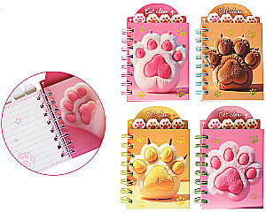Notebook - Paw, 80 sheets, lined, assorted