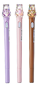 Ballpoint pen - Capybara, blue, with backlight, assorted