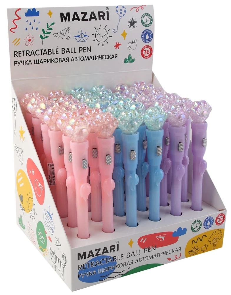Ballpoint Pen - Paw, blue, with backlight, assorted