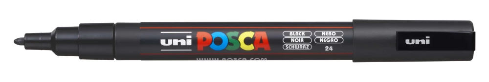 Маркер акриловый Uni Posca PC-3M 24, черный