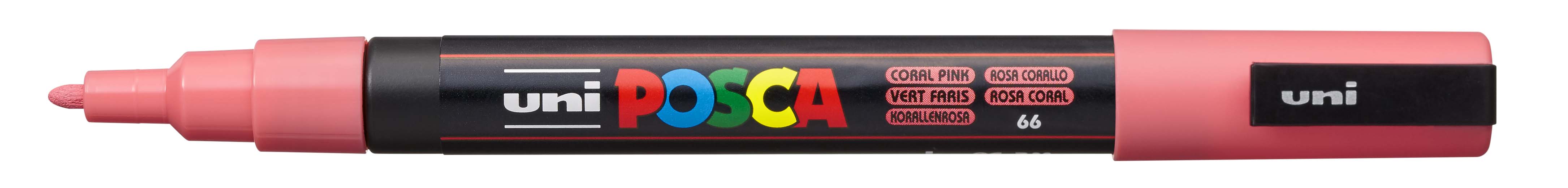 Маркер акриловый Uni Posca PC-3M 66, кораллово-розовый
