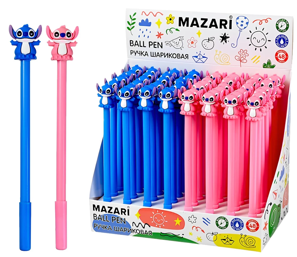 Ballpoint Pen - Eared, Blue, Assorted