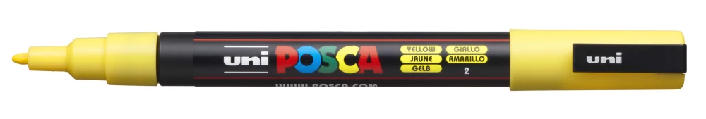 Маркер акриловый Uni Posca PC-3M 02, желтый