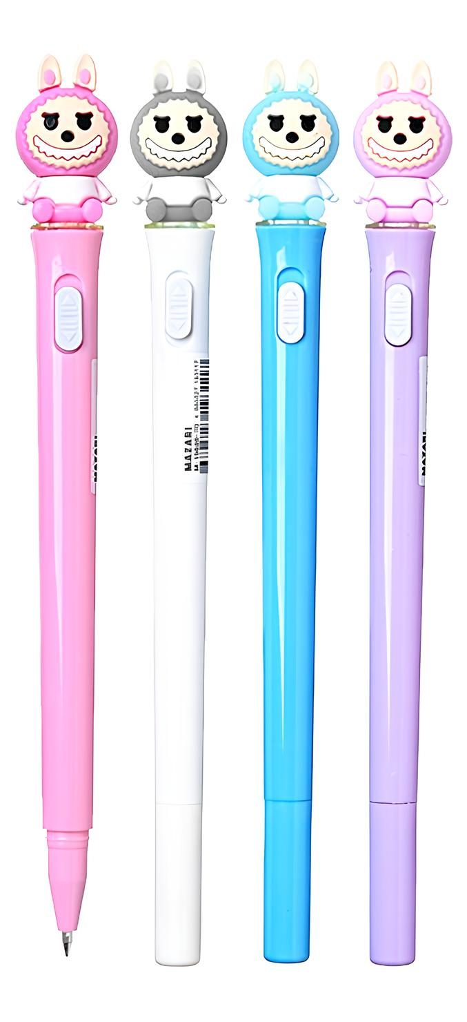 Ручка шариковая - Зубастик, синяя, с подсветкой, в ассортименте