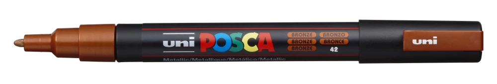 Маркер акриловый Uni Posca PC-3M 42, бронза