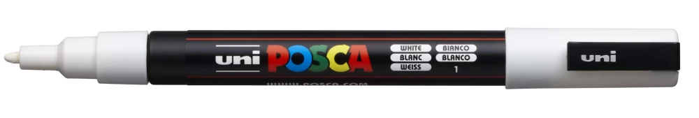 Marker akrylowy Uni Posca PC-3M 01, biały