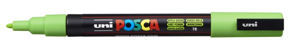 Маркер акриловый Uni Posca PC-3M 72, зеленое яблоко