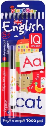 Wiederverwendbare Schreibübungen mit Spirale. Englisches Alphabet und erste Wörter
