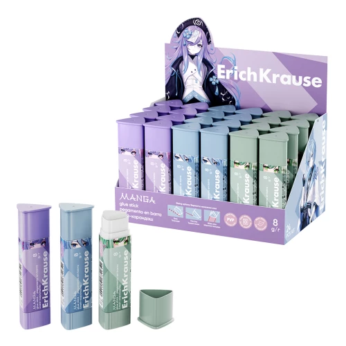 ErichKrause Prism Manga Glue Stick, 8g, Assorted