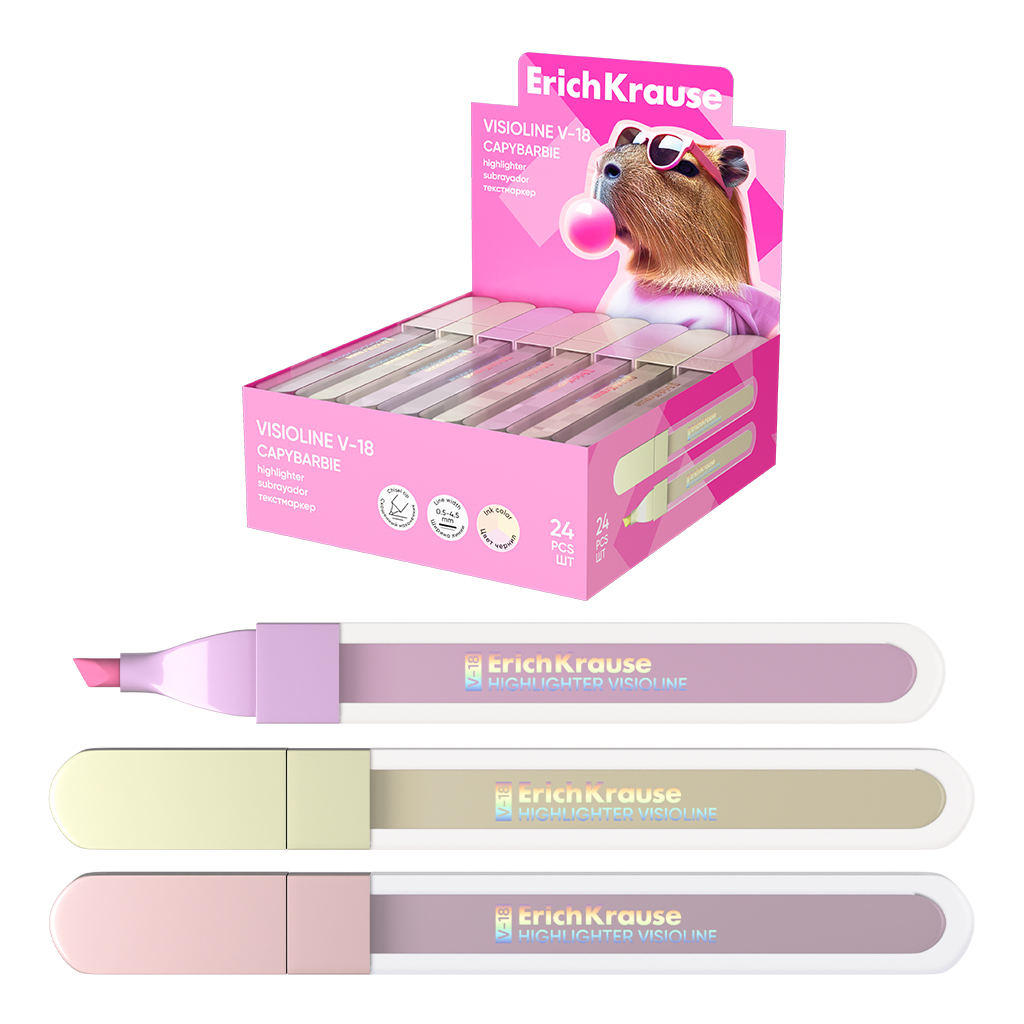 Tekstmarķieris - Visioline V-18 CapyBarbara, tintes krāsa, assorti