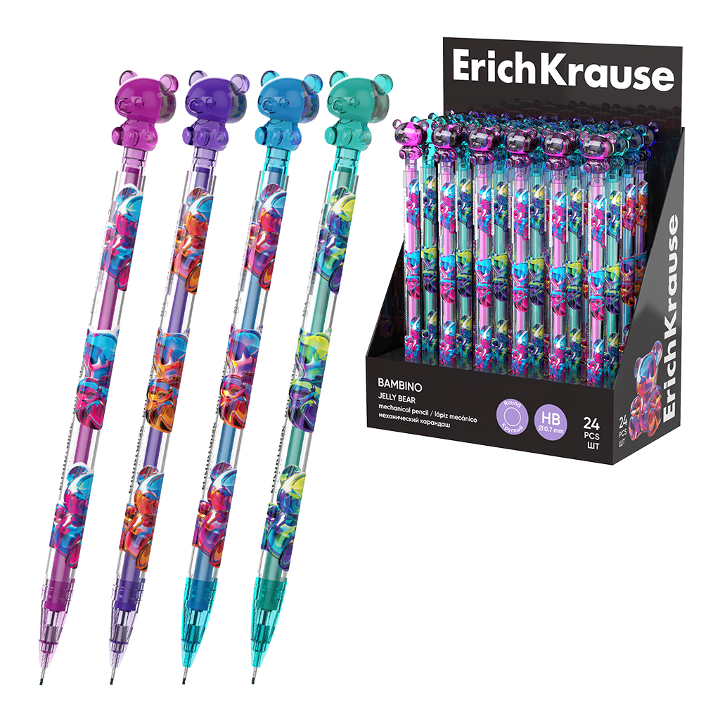 Mehāniskais zīmulis - Bambino Jelly Bear 0.7 mm, HB, dažādībā