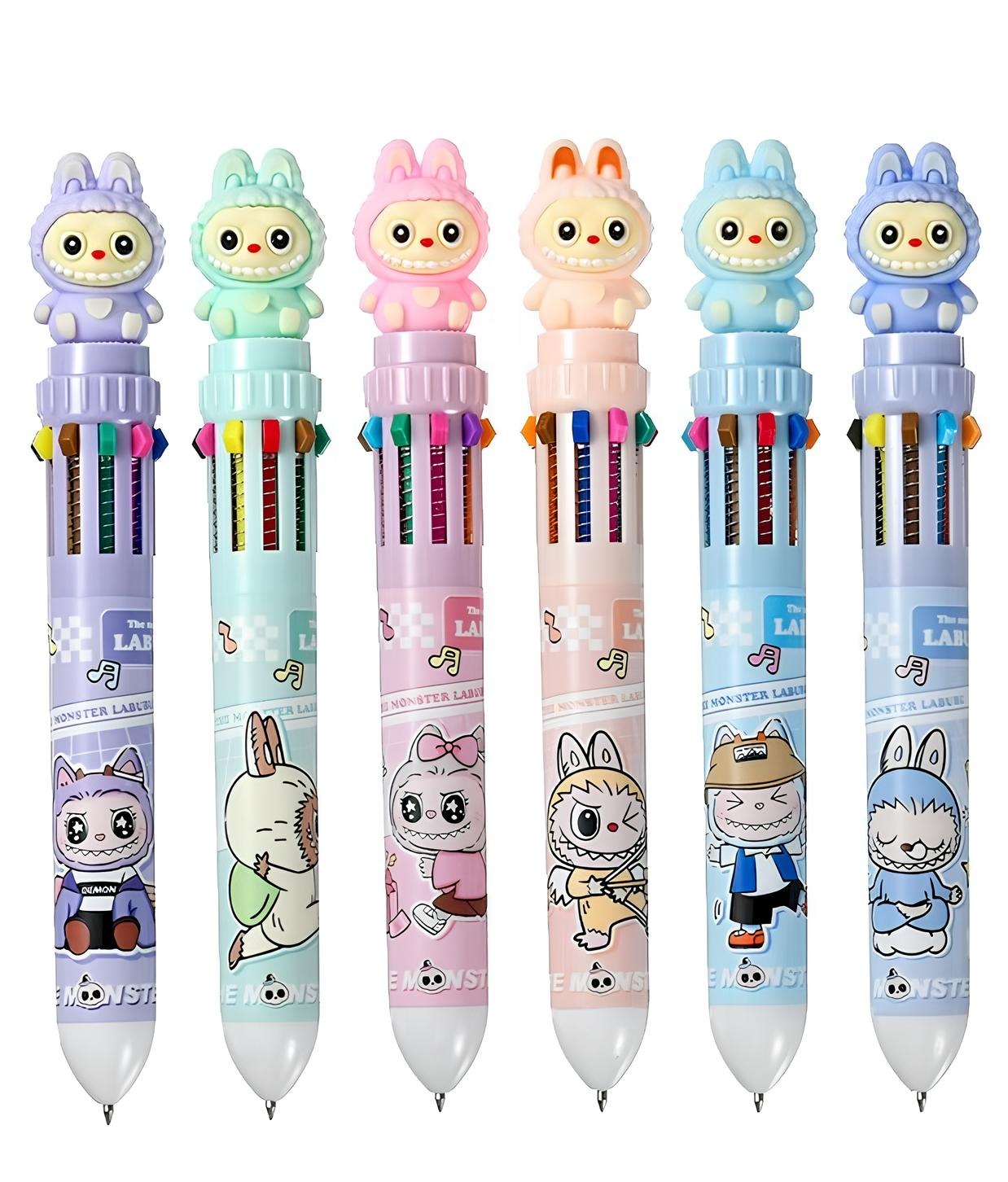 Ручка шариковая - Зубастик, цветная, в ассортименте