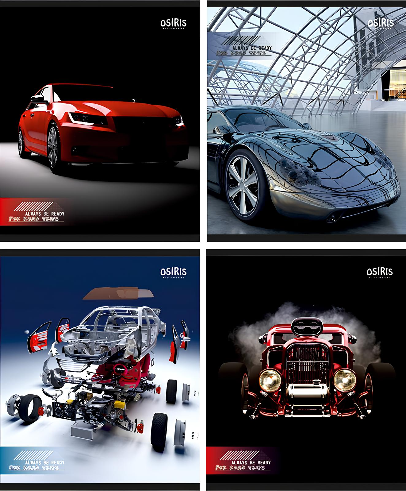 Notatnik - Samochód, A5, 48 kartek, w kratkę, w asortymencie